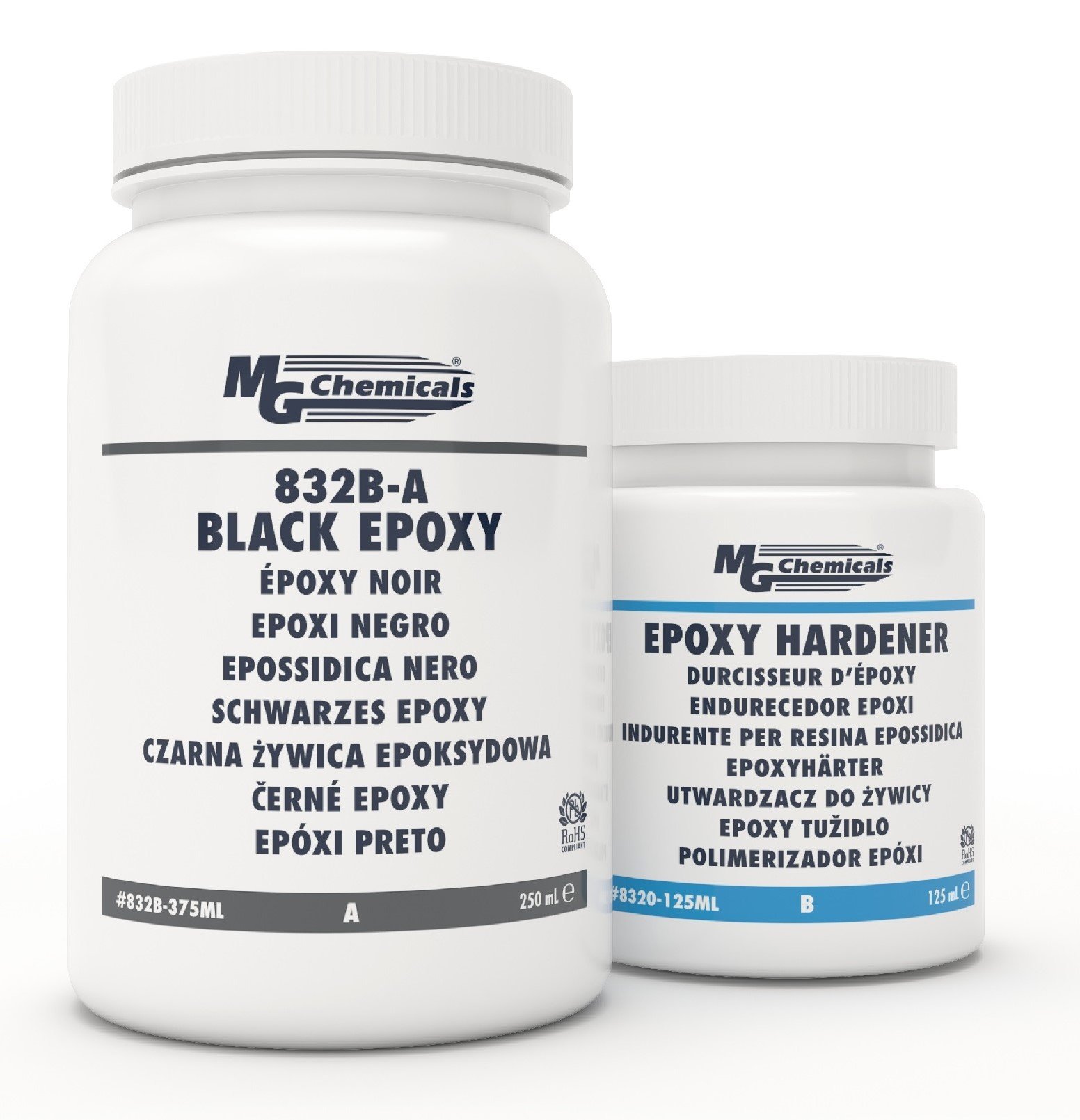 Resina EPOXI preto para Encapsulamento MG 832B-375ml Kit 9 b7f3fc073f7fdcaacd30070dbb2d0f70